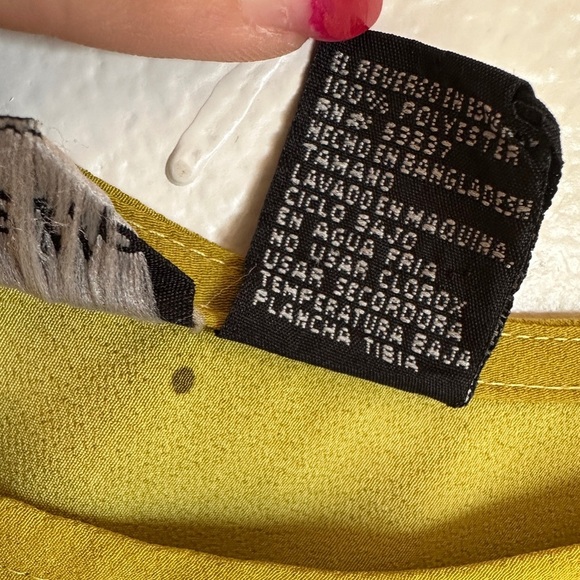 3/$20 💥 Mlle Gabriel Vintage Maxi Dress Chartreuse Floral Print w/ Cinched Waist - Picture 15 of 17